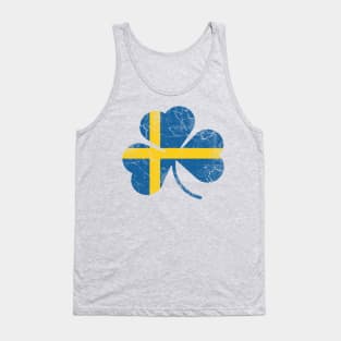 Sweden Swedish Irish Shamrock Flag St Patrick's Day Tank Top